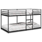 Køyeseng uten madrass svart 90x200 cm stål